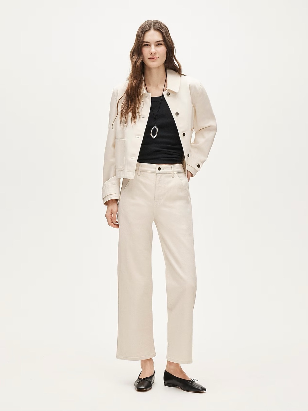 J. Crew Petite utility slim-wide jean